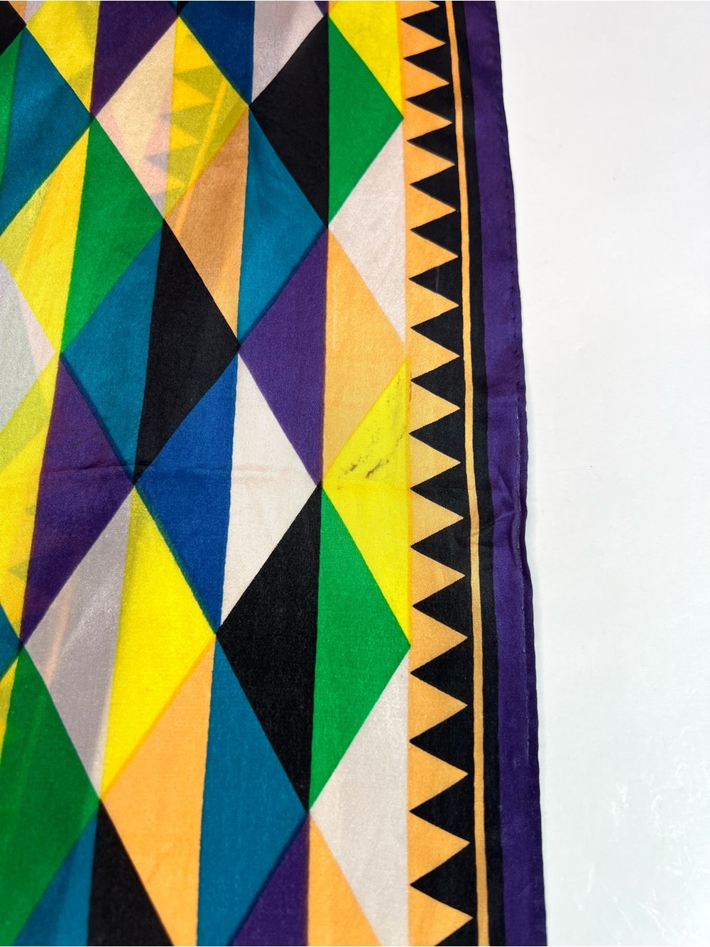 Vintage Kenzo Silk Geometric Scarf - Picture 4 of 8